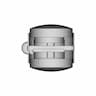 Plastic Castor 2 Inchi | High-Quality CAD Model_90_0_degree_snapshot