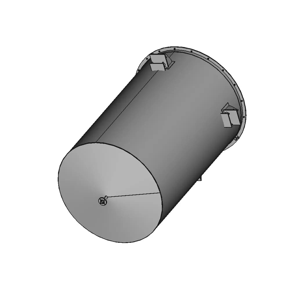 Storages Vessel 10Kl - Downloadable CAD Representation_60_30_degree_snapshot