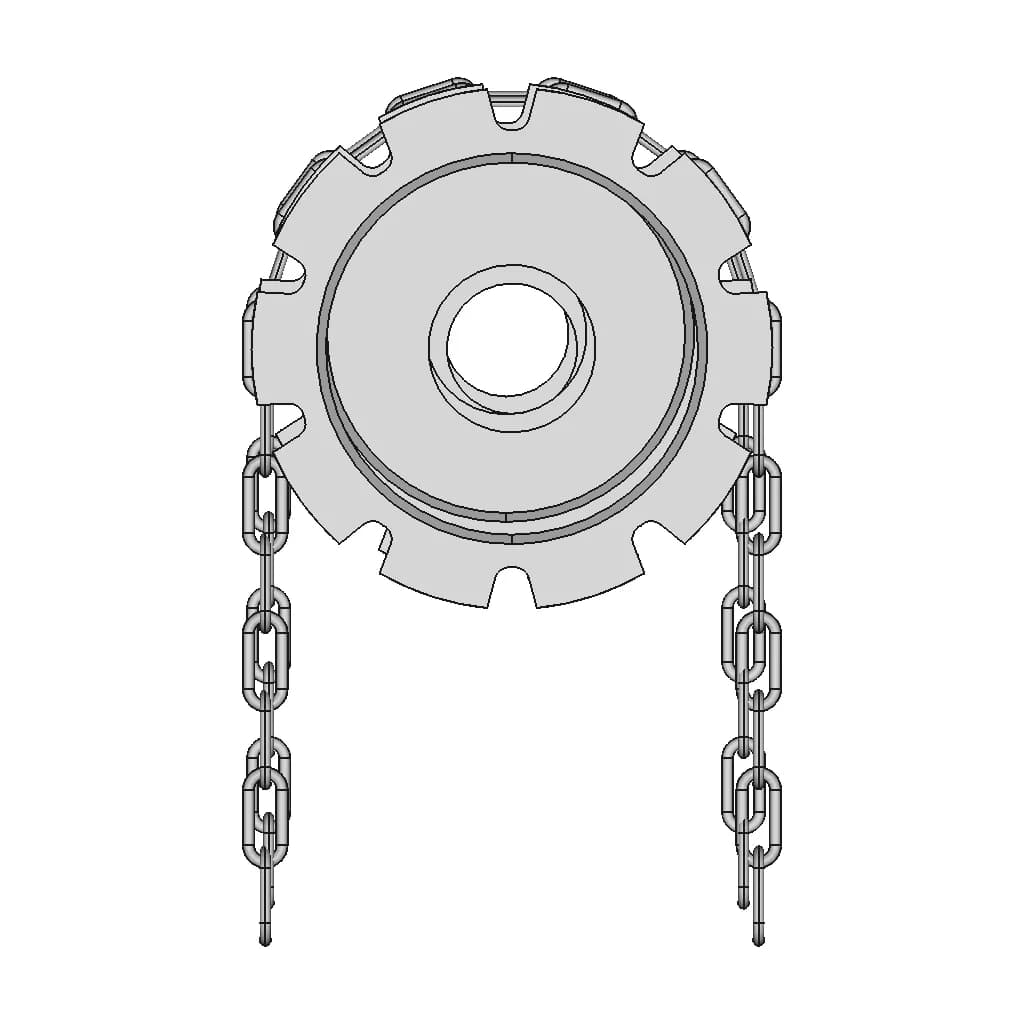 Chain Link Sprocket Gear - Downloadable CAD Representation_270_0_degree_snapshot