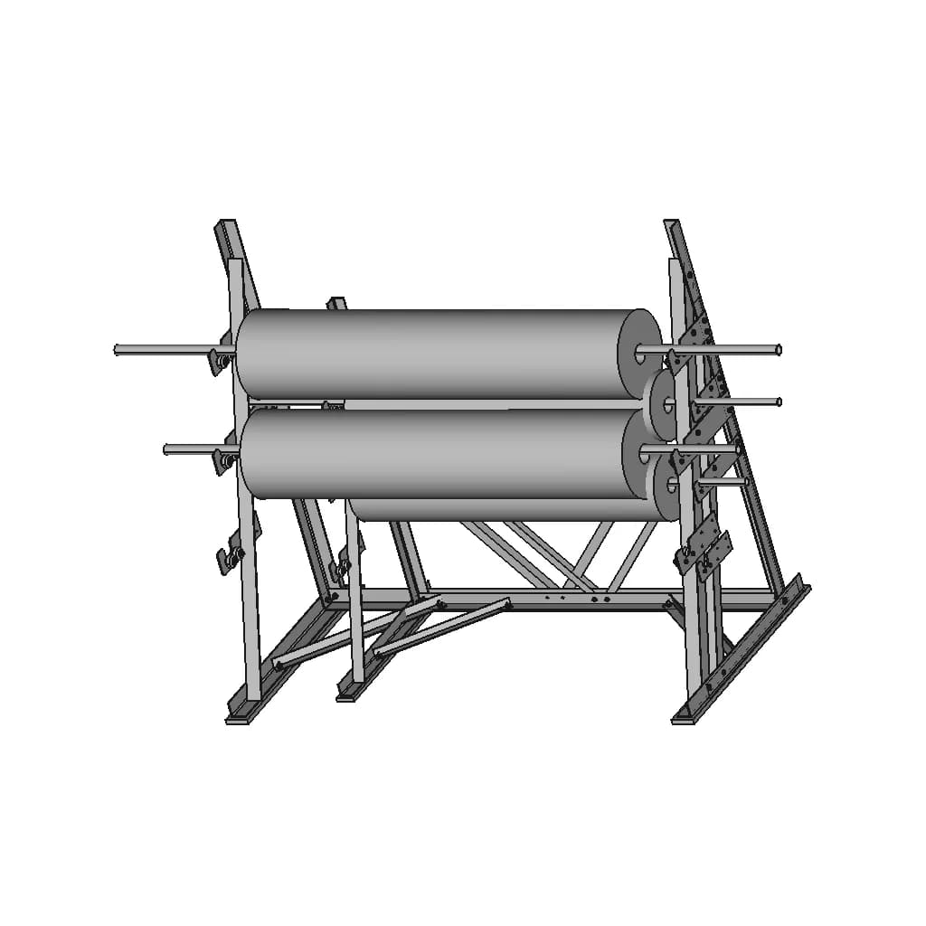 Rack For 2 Rolls - Downloadable CAD Representation_60_30_degree_snapshot