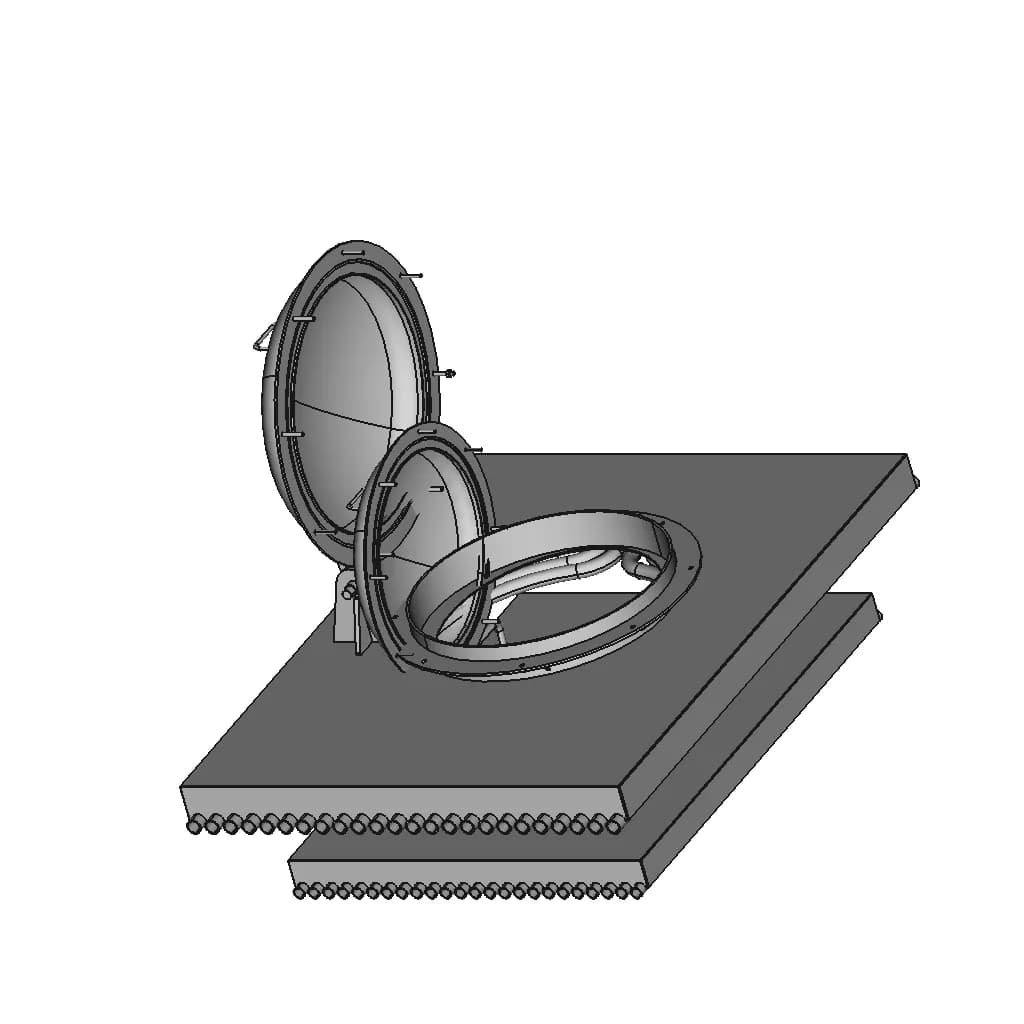 Manhole 2 For Boiler | 3D Engineering Design File_60_30_degree_snapshot