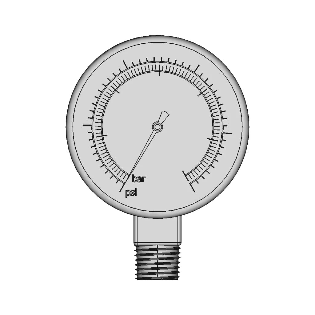 Pressure Gauge | High-Quality CAD Model_0_0_degree_snapshot