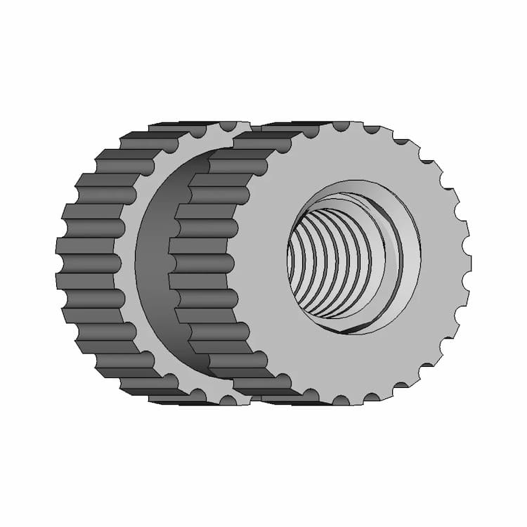 Inser Nut M3X0 5 Brass - Downloadable CAD Representation