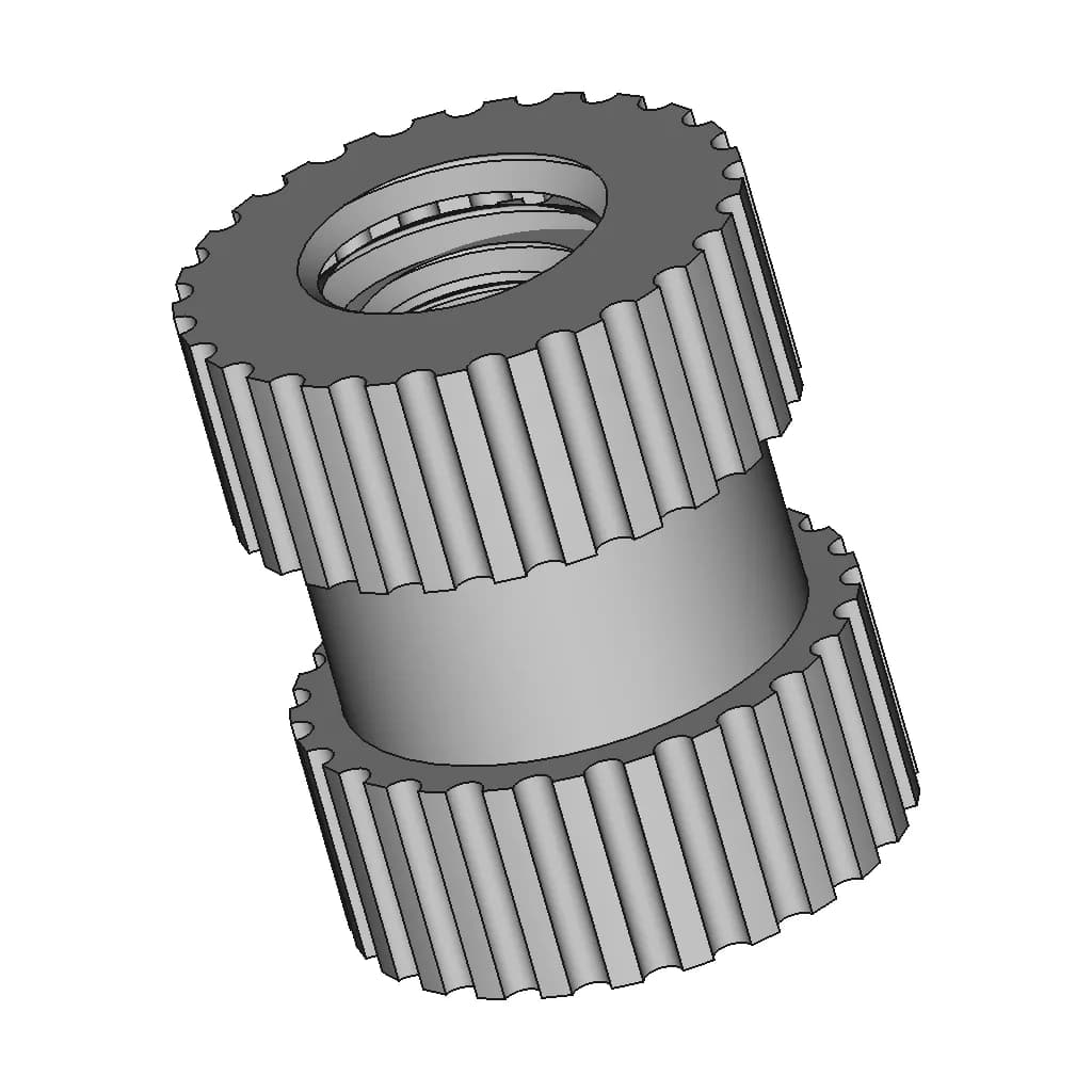 Inser Nut M3X0 5 Brass - Downloadable CAD Representation_60_30_degree_snapshot