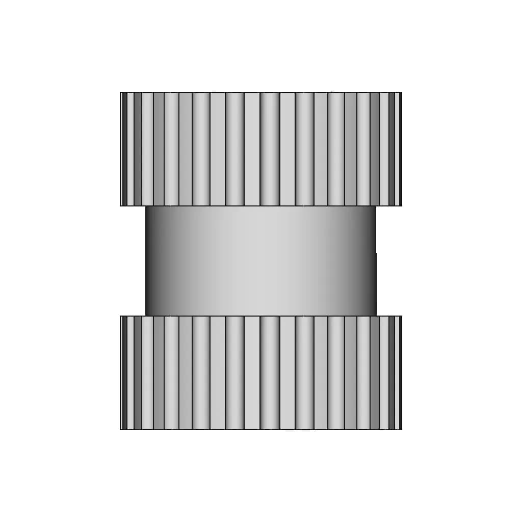 Inser Nut M3X0 5 Brass - Downloadable CAD Representation_90_0_degree_snapshot