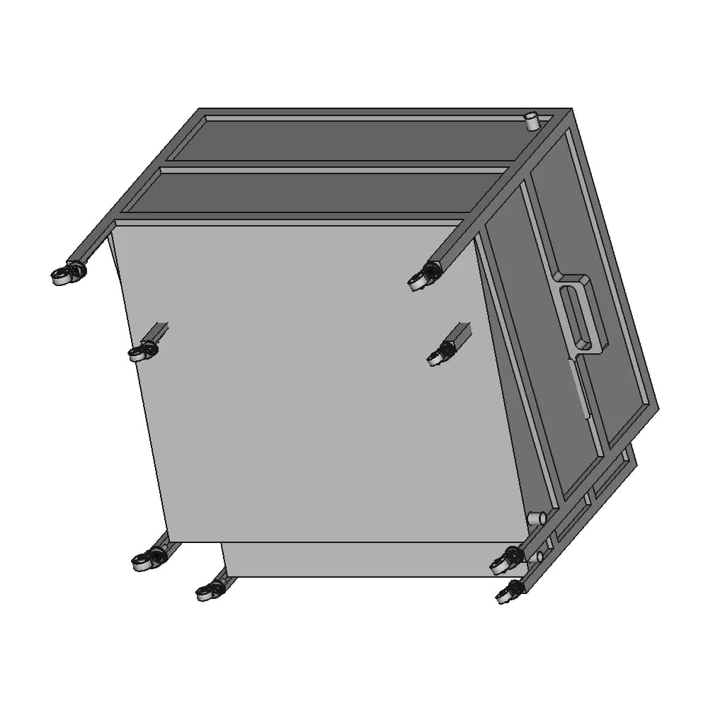 Steel Portable Bathtub | High-Quality CAD Model_60_30_degree_snapshot
