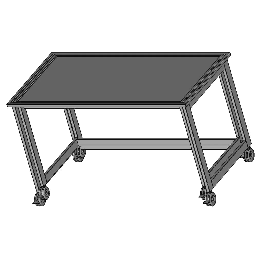 Waldner Rollbarer Steinzeugtisch 1 | CAD Model for Chemical Industry_60_30_degree_snapshot