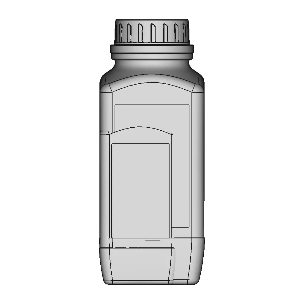 Plastic Bottle 1L 1 | CAD Model for Chemical Industry_90_0_degree_snapshot