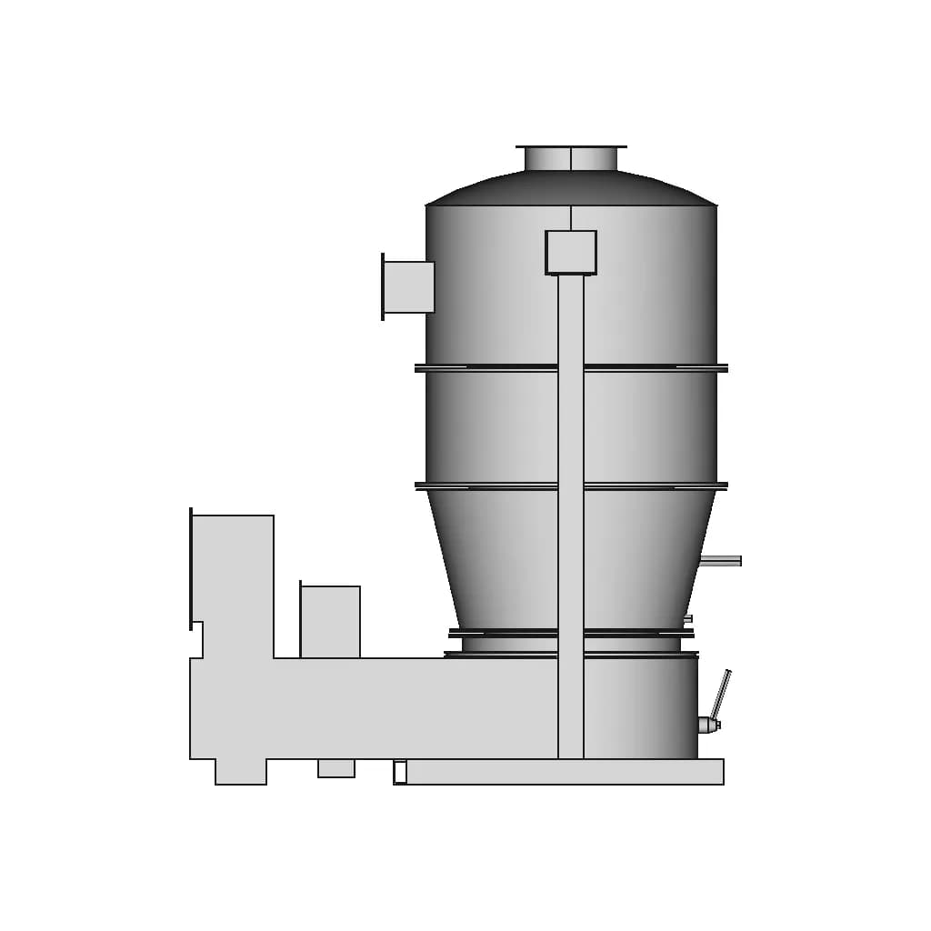 Fluid Bed Dryer 1 | CAD Model for Chemical Industry_0_270_degree_snapshot