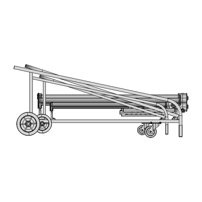 Explosion Proof Paint Spray Booth Light Wheeled Dolly | CAD Model for Chemical Industry