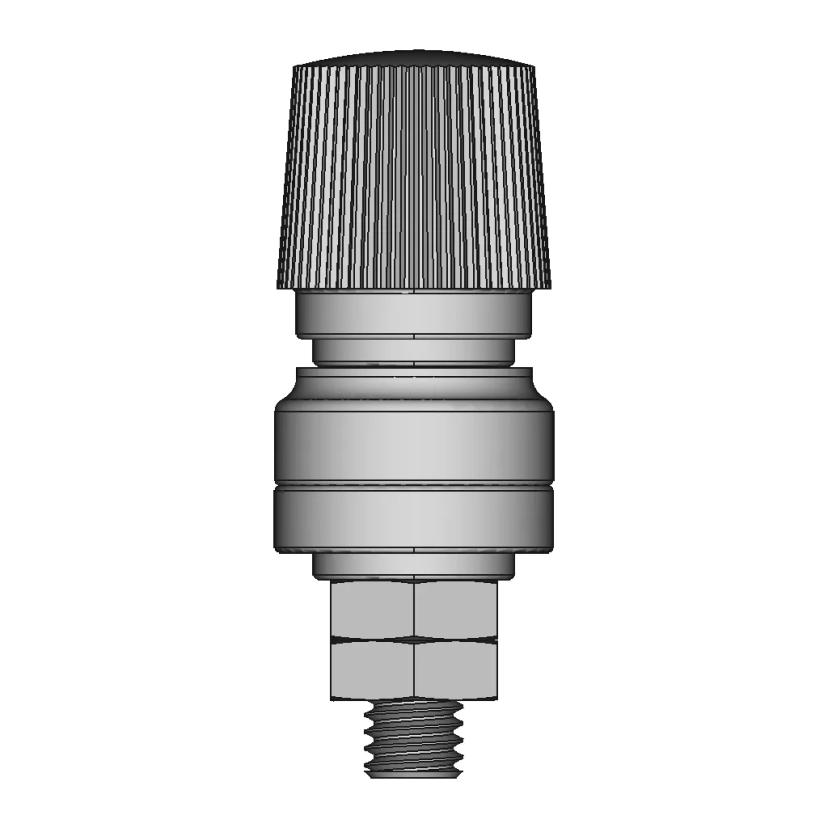 M6 100A Binding Post Negative Terminal Black 1 | CAD Model for Energy Systems