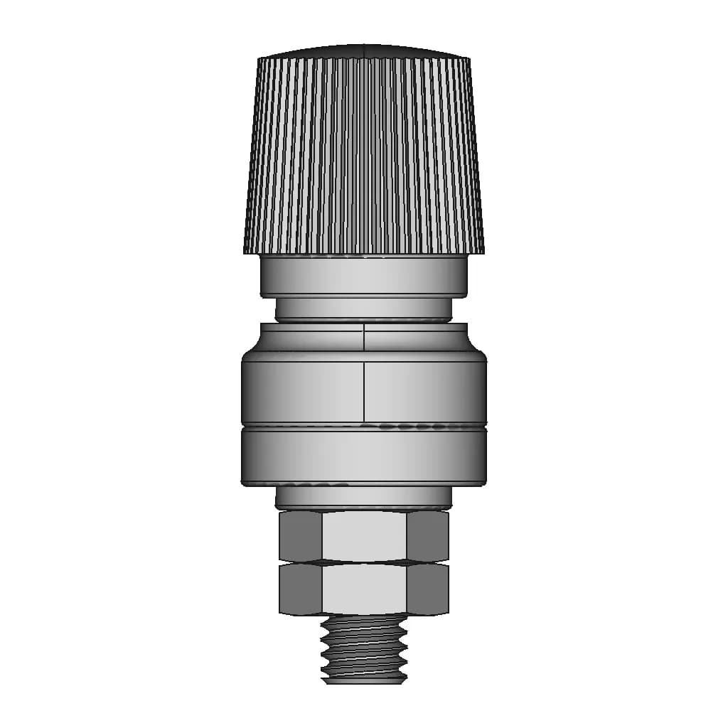 M6 100A Binding Post Positive Terminal Red 1 | CAD Model for Energy Systems_0_90_degree_snapshot