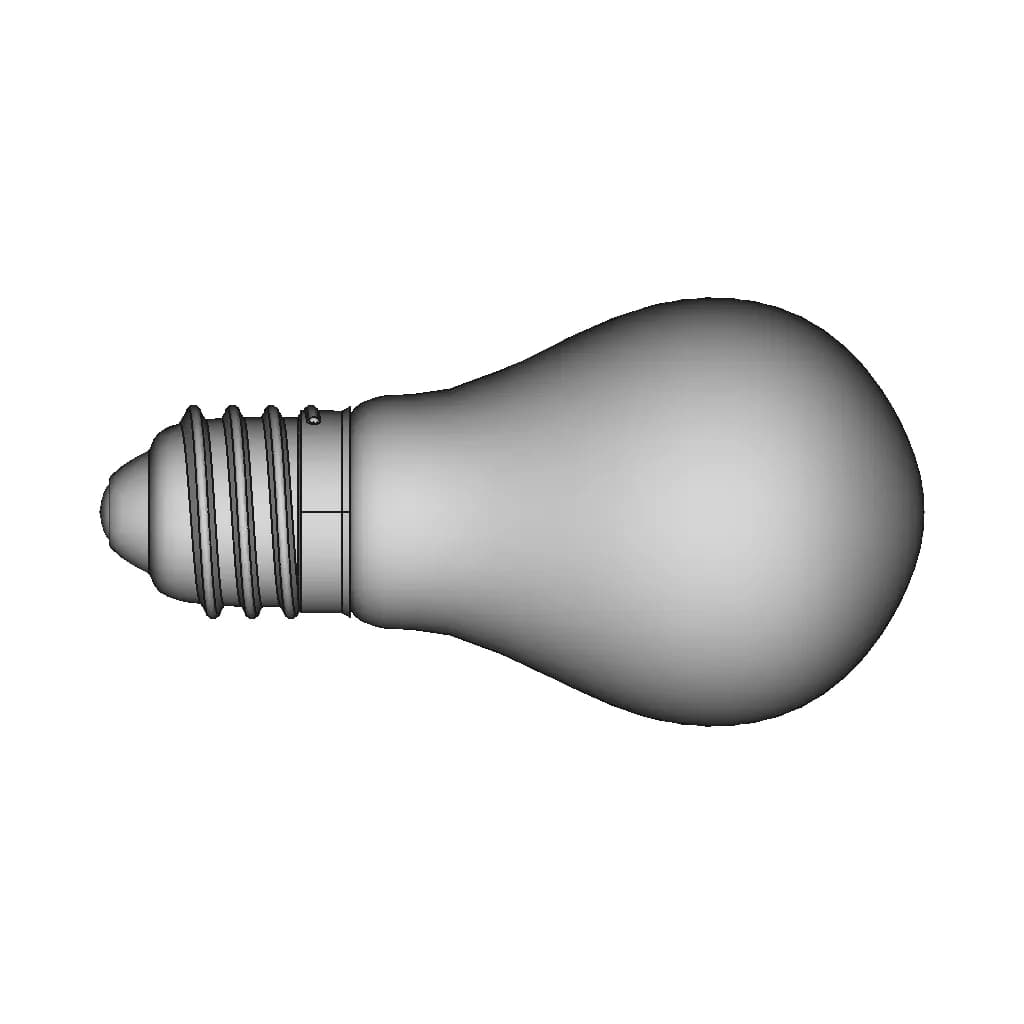 Incandescent Light Bulb For E27 Socket 1 | CAD Model for Energy Systems_0_270_degree_snapshot