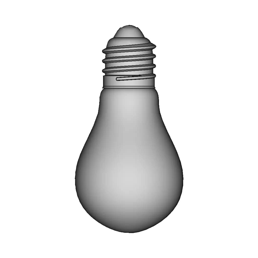Incandescent Light Bulb For E27 Socket 1 | CAD Model for Energy Systems_270_0_degree_snapshot