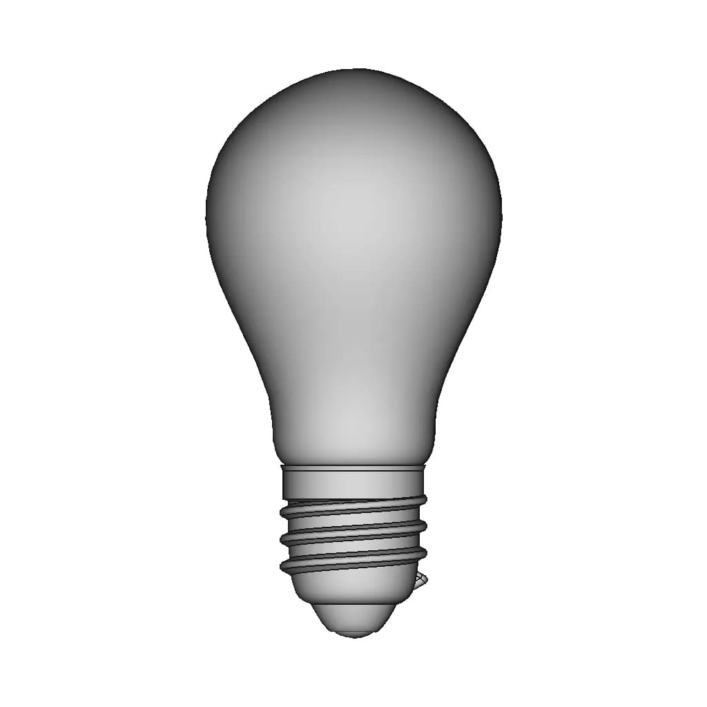 Incandescent Light Bulb For E27 Socket 1 | CAD Model for Energy Systems_90_0_degree_snapshot
