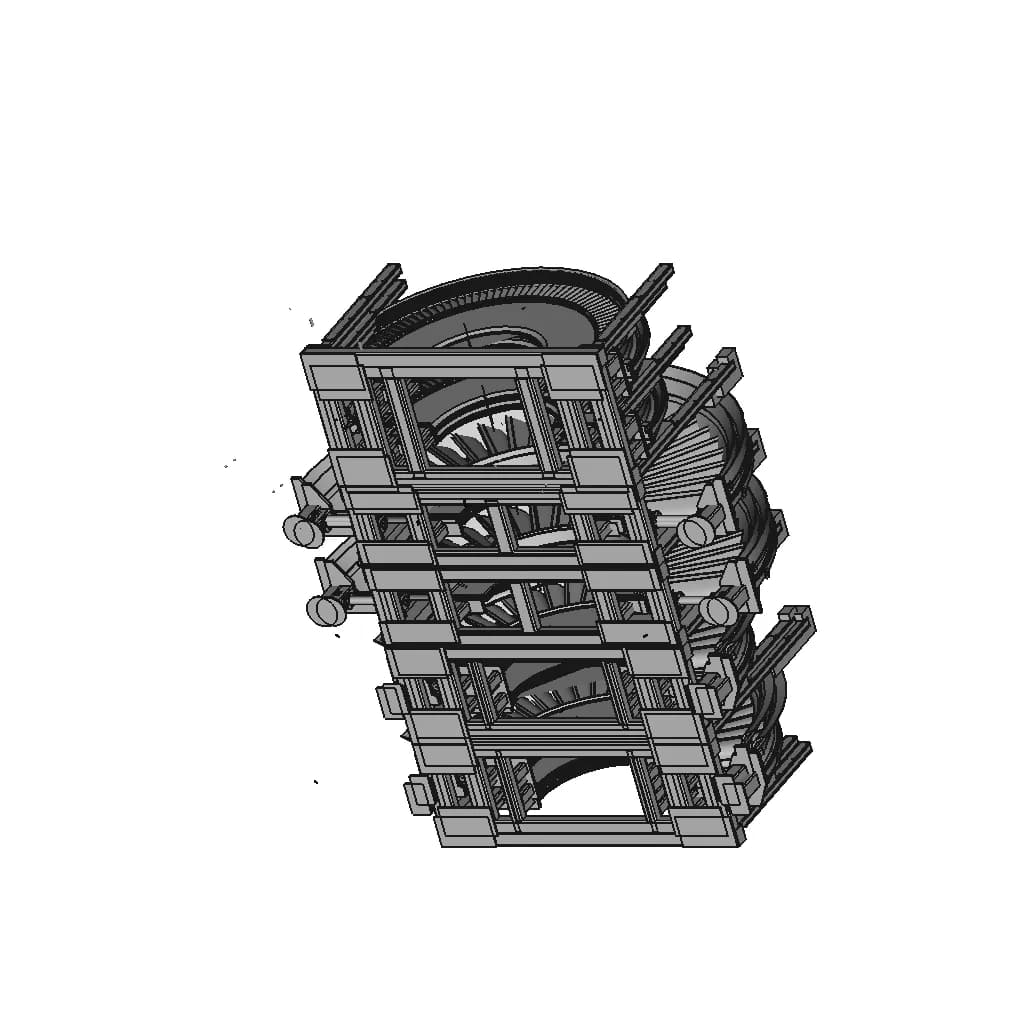Storage Rack Rosatom 1 | CAD Model for Energy Systems_60_30_degree_snapshot