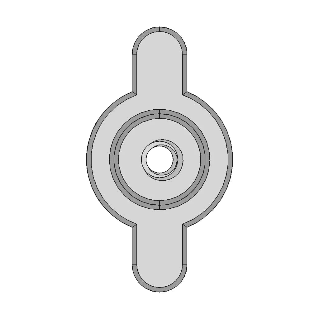 Wing Nut Tuerca Mariposa 39X11Mm 3 16 1 | CAD Model for Energy Systems_270_0_degree_snapshot