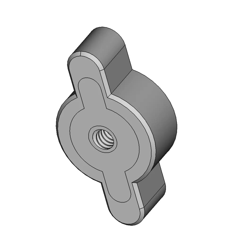 Wing Nut Tuerca Mariposa 39X11Mm 3 16 1 | CAD Model for Energy Systems_60_30_degree_snapshot