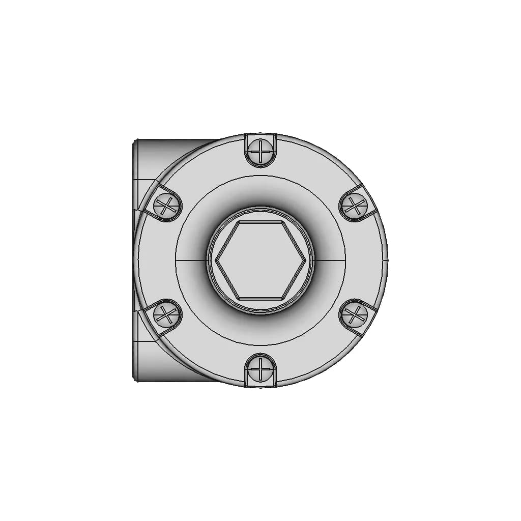 Motor Neumatico Gast 4Am Nrv 22B 1 | CAD Model for Energy Systems_0_90_degree_snapshot