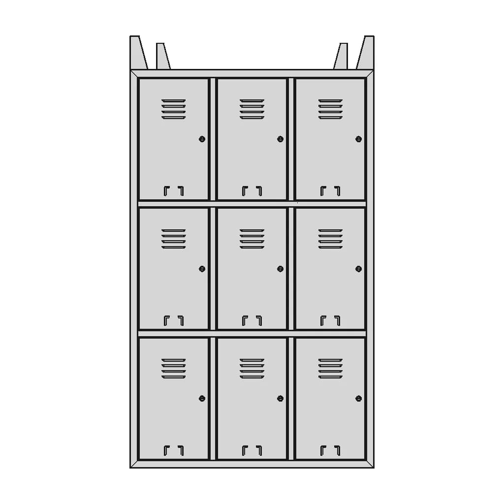 Sheet Metal Locker Metal Soyunma Dolabi 1 | Industrial CAD Design_90_0_degree_snapshot