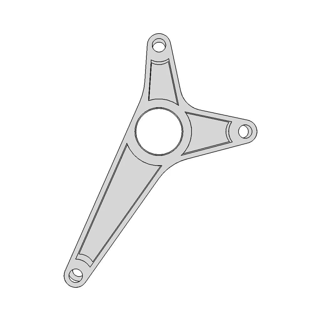 Front Engine Support Link Lightweight Version 1 | Industrial CAD Design_0_90_degree_snapshot