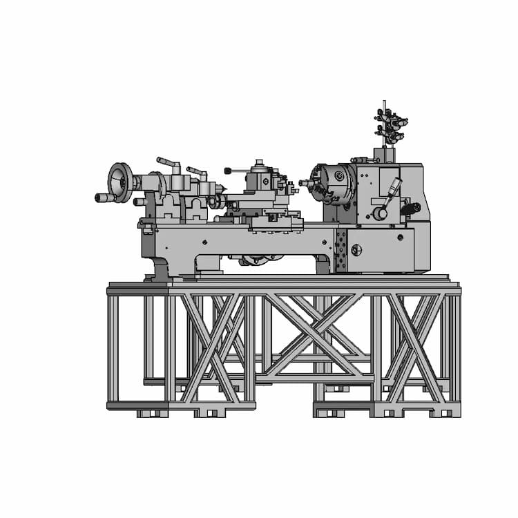 Lathe Machine Stand 1 | Industrial CAD Design