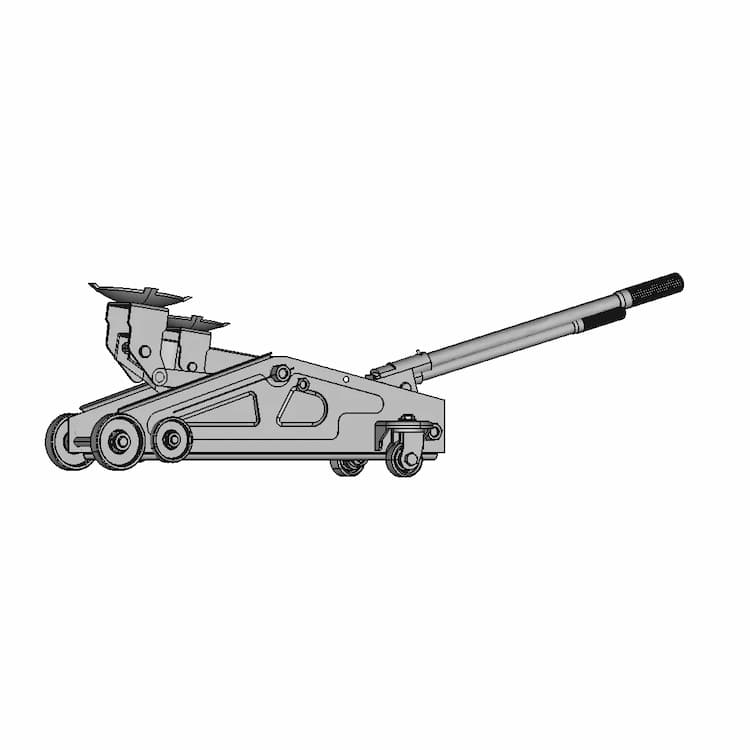 Esr Hydraulic Trolley Jack 2 Ton Capacity 1 | Industrial CAD Design