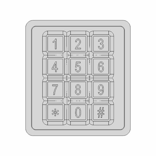 Keypad 4X3 1 | Industrial CAD Design