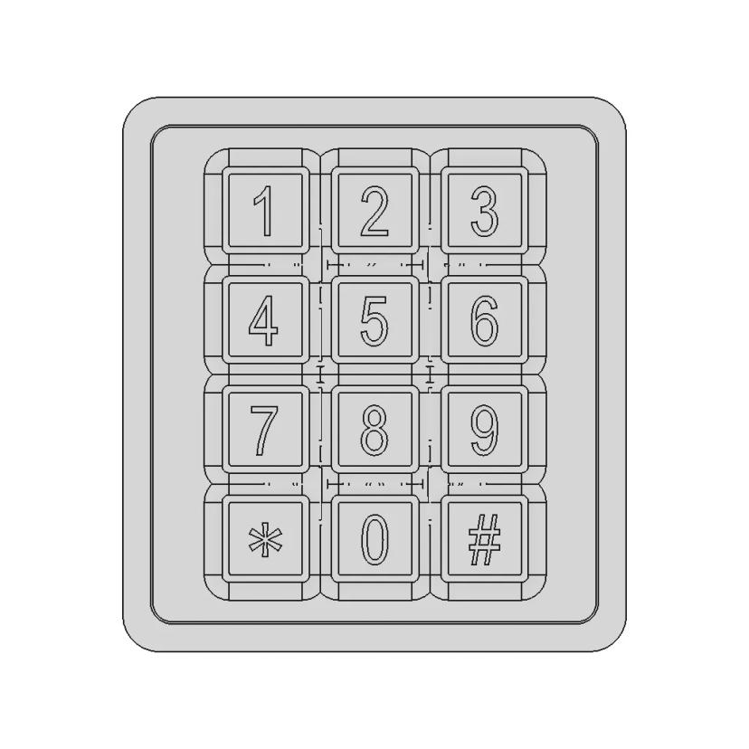 Keypad 4X3 1 | Industrial CAD Design