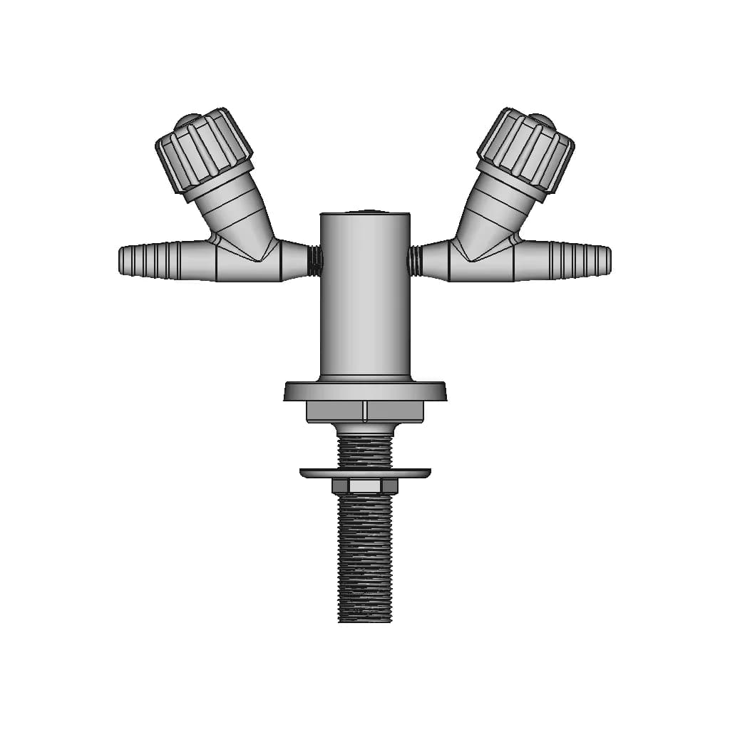 Laboratory Dual Benchmount Gas Tap 1 | CAD Model for Energy Systems_90_0_degree_snapshot