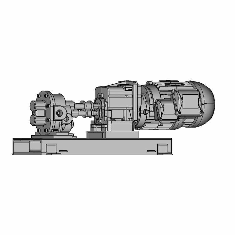 G125 3Hp Motor Pump For Foam Firefighting Applications | Industrial CAD Design