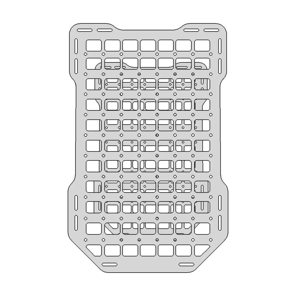 Large Molle Panel For Mounting On The Back | Industrial CAD Design_270_0_degree_snapshot