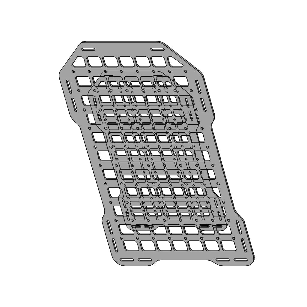 Large Molle Panel For Mounting On The Back | Industrial CAD Design_60_30_degree_snapshot