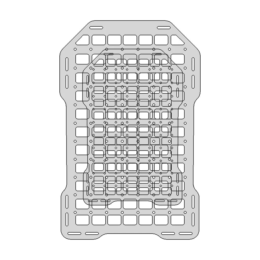 Large Molle Panel For Mounting On The Back | Industrial CAD Design_90_0_degree_snapshot