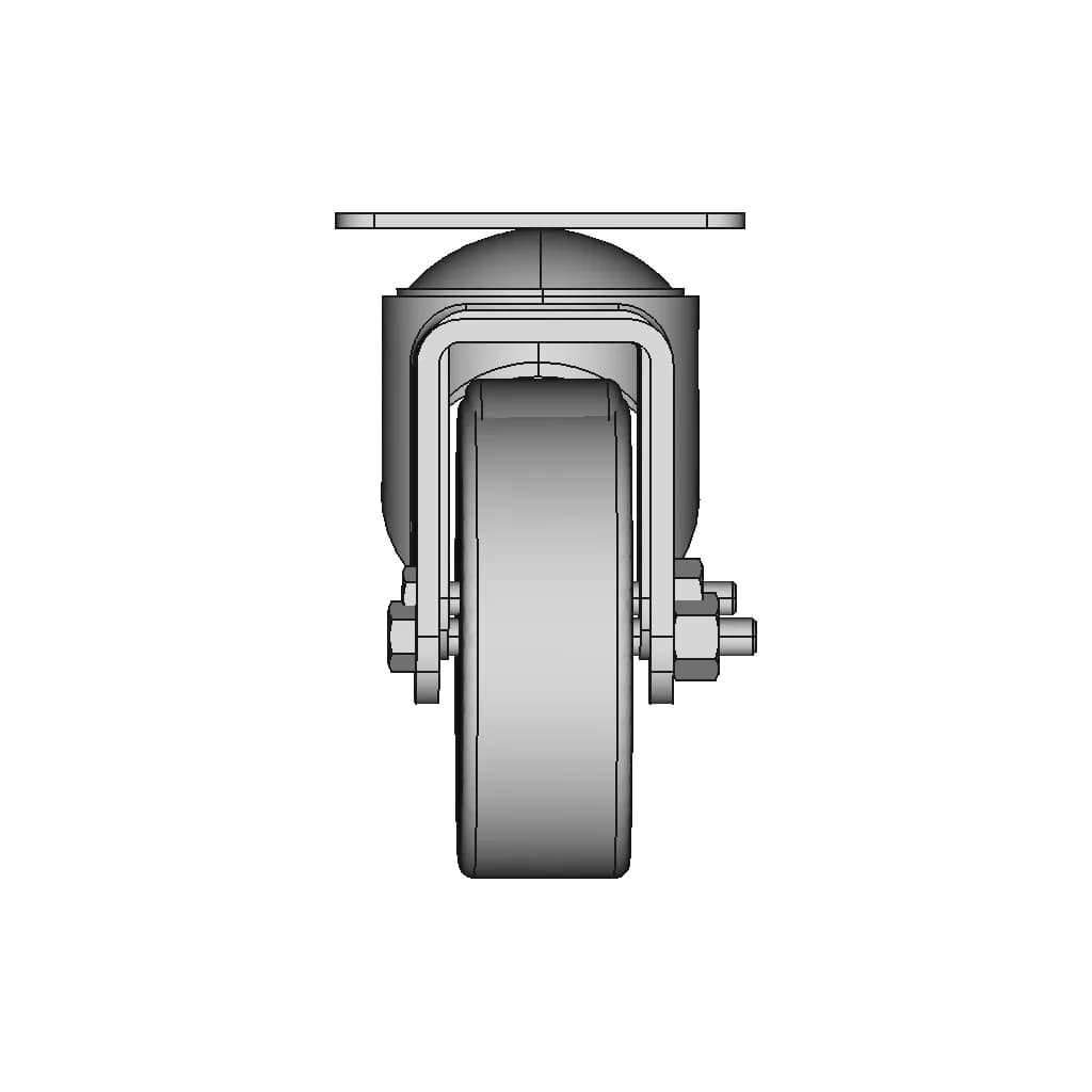 64 Dia Castor Wheel 1 | Industrial CAD Design_0_90_degree_snapshot