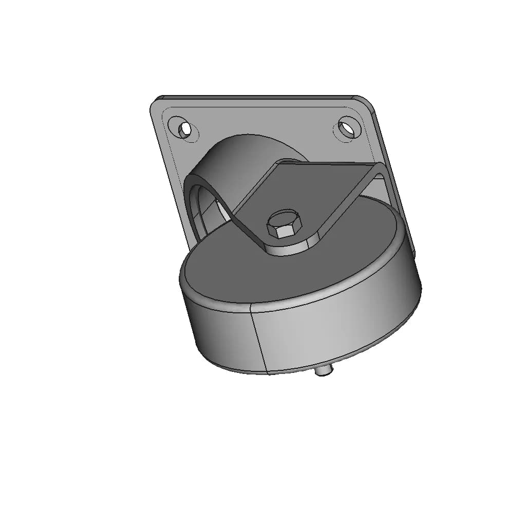 64 Dia Castor Wheel 1 | Industrial CAD Design_60_30_degree_snapshot