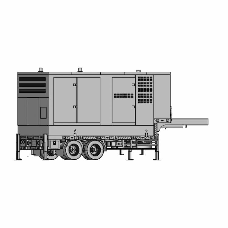 300 Kw Generator Trailer Military Grade Combat Zone | Industrial CAD Design