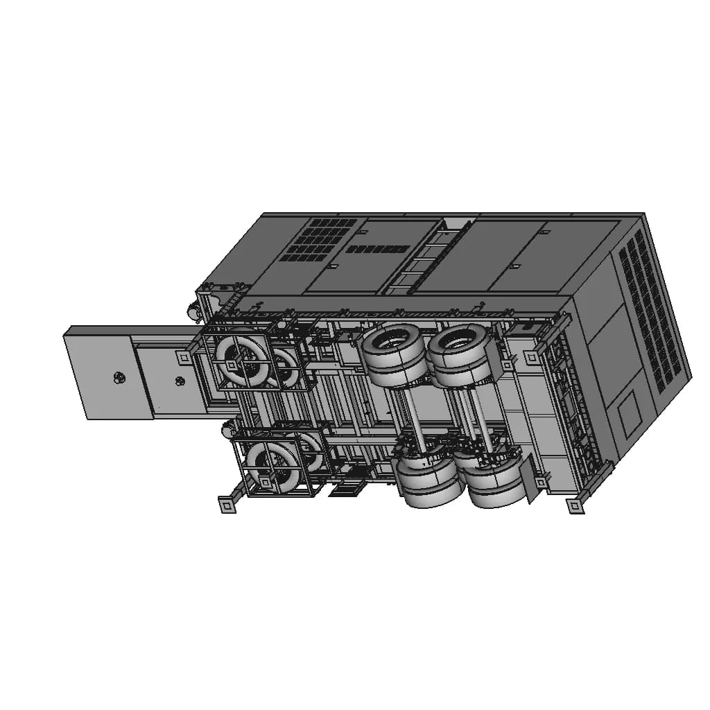 300 Kw Generator Trailer Military Grade Combat Zone | Industrial CAD Design_60_30_degree_snapshot