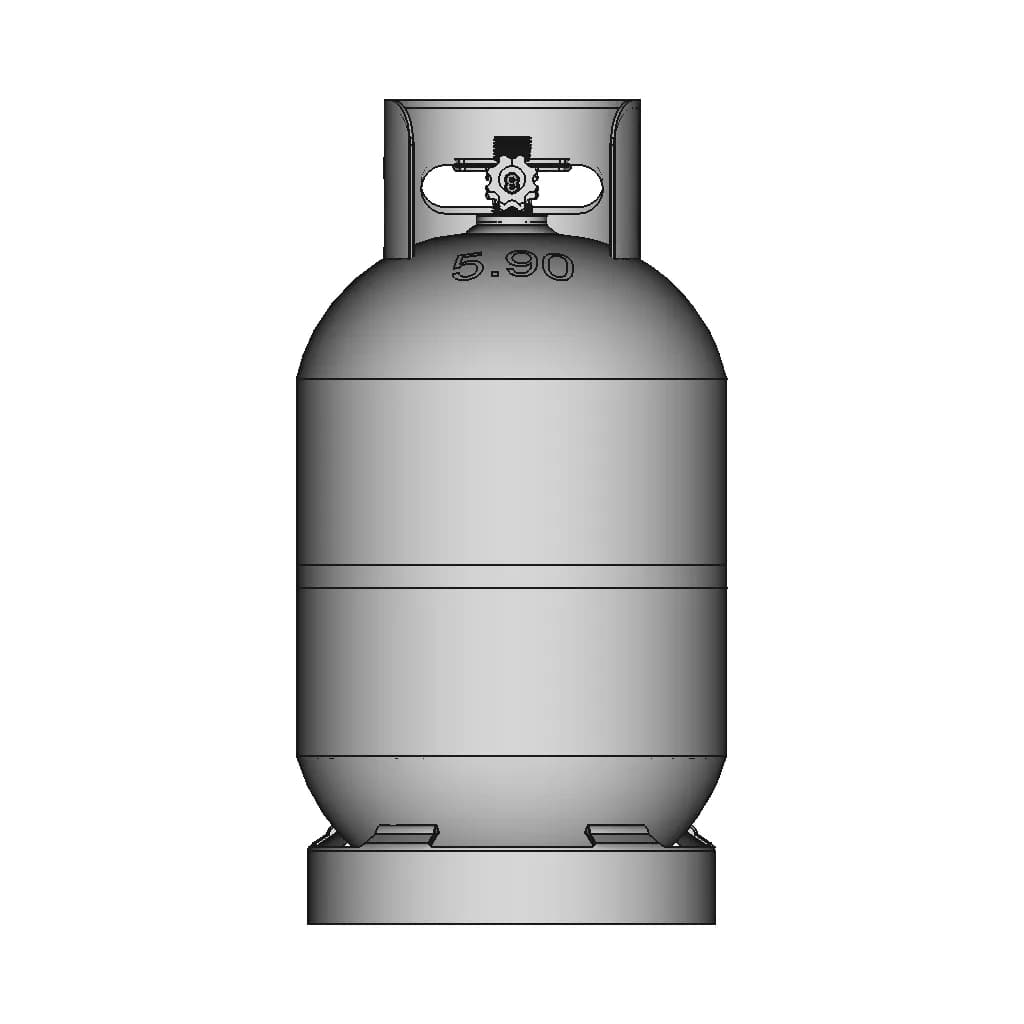 Lpg Gas Cylinder 5Kg 1 | CAD Model for Energy Systems_90_0_degree_snapshot