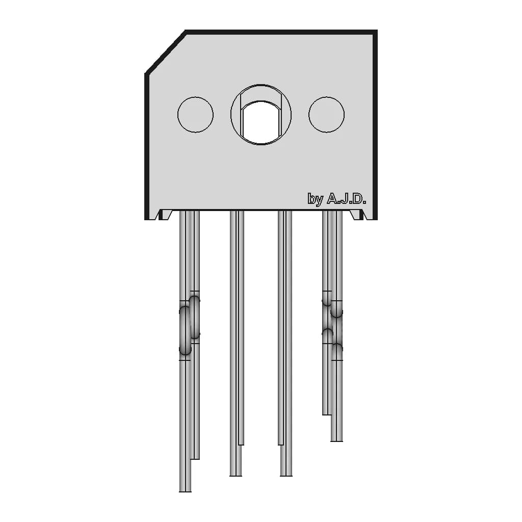 Rectifier Bridge Rs Kbu Pin Blent 1 | CAD Model for Energy Systems_0_0_degree_snapshot