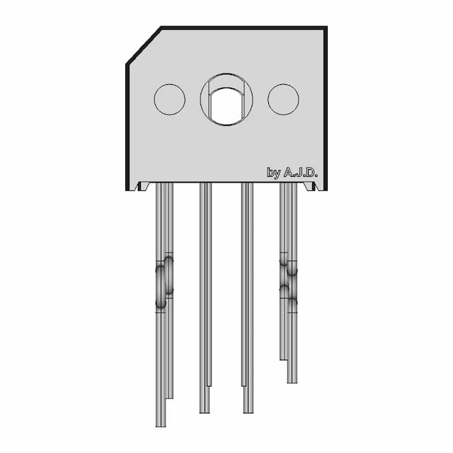 Rectifier Bridge Rs Kbu Pin Blent 1 | CAD Model for Energy Systems