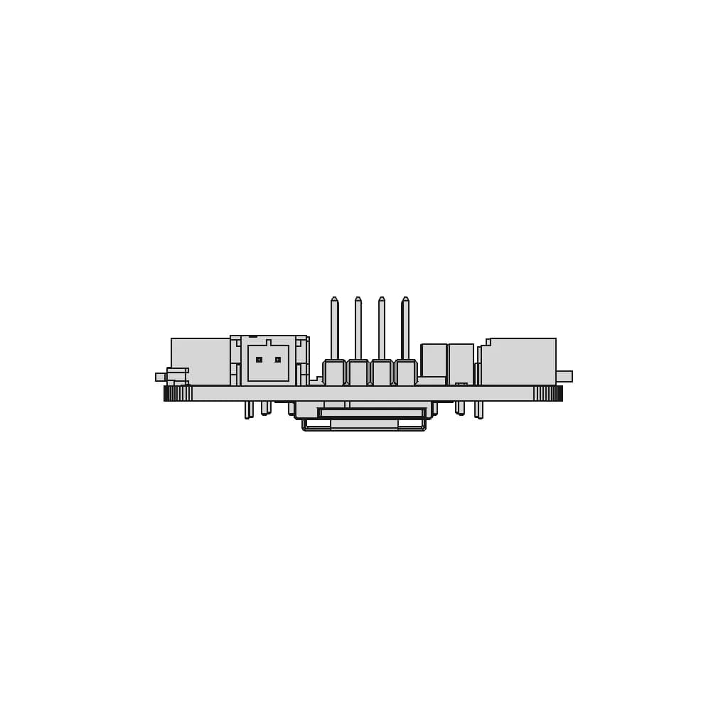 Expansion Board For Seeed Studio Xiao 1 | CAD Model for Energy Systems_0_90_degree_snapshot