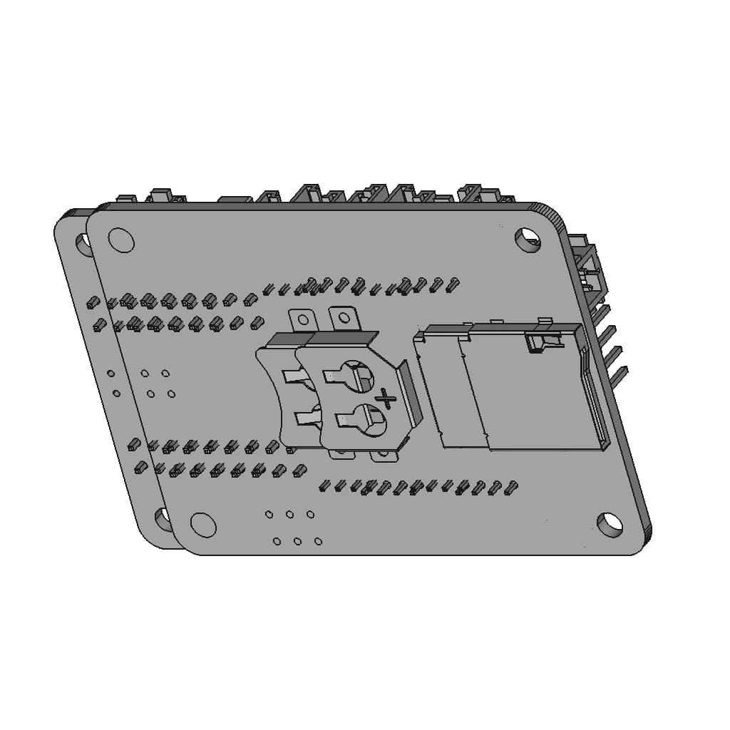 Expansion Board For Seeed Studio Xiao 1 | CAD Model for Energy Systems_60_30_degree_snapshot