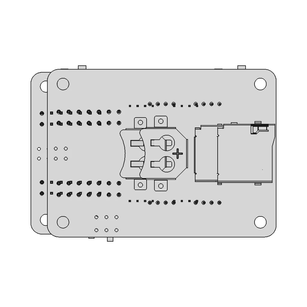 Expansion Board For Seeed Studio Xiao 1 | CAD Model for Energy Systems_90_0_degree_snapshot