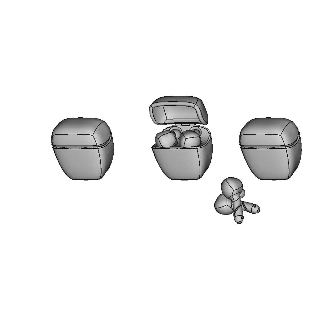 Headphone Design Project With Charging Case 1 | Industrial CAD Design_60_30_degree_snapshot