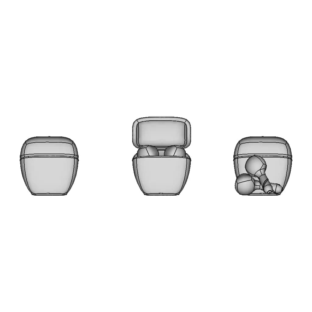 Headphone Design Project With Charging Case 1 | Industrial CAD Design_90_0_degree_snapshot