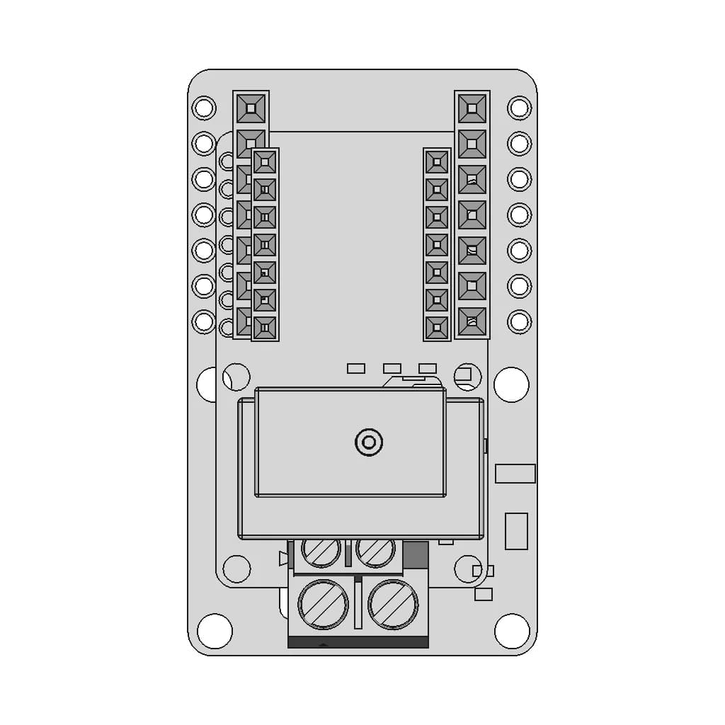 1 Channel Relay For Seeed Studio Xiao 1 | CAD Model for Energy Systems_270_0_degree_snapshot