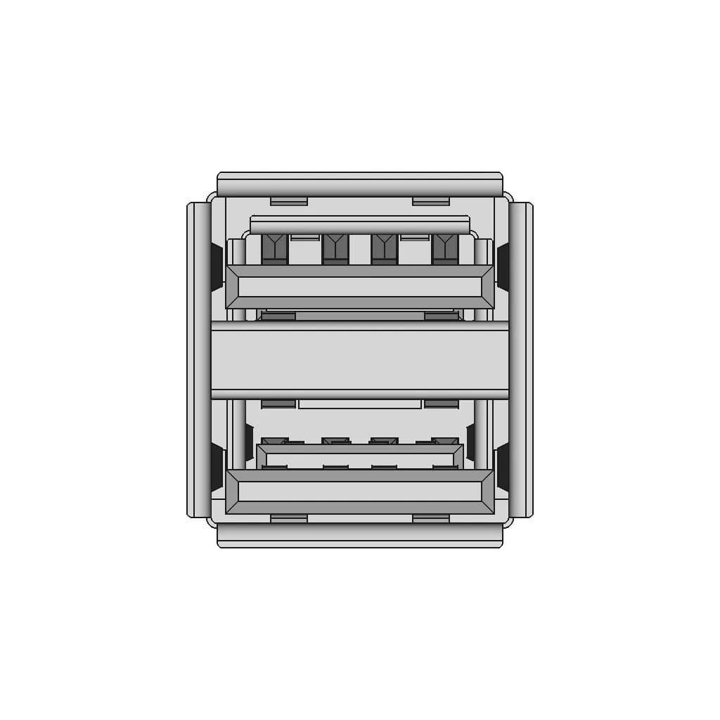 Conector Usb Type A Double Vertical 1 | CAD Model for Energy Systems_0_0_degree_snapshot