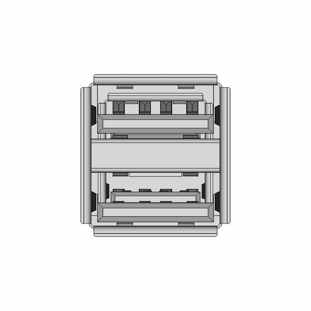 Conector Usb Type A Double Vertical 1 | CAD Model for Energy Systems