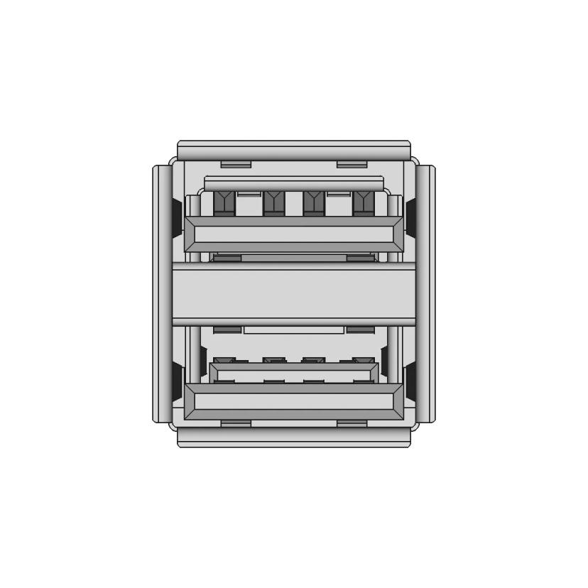 Conector Usb Type A Double Vertical 1 | CAD Model for Energy Systems